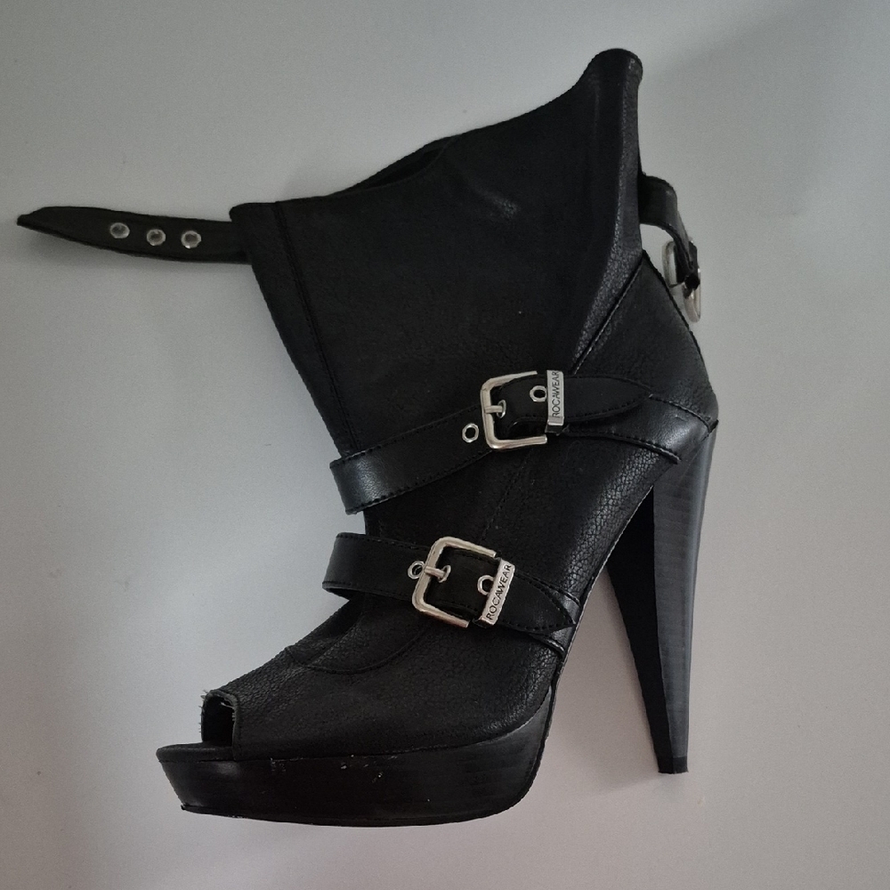 Black High Heel Ankle Boots